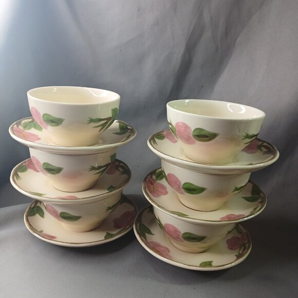 Franciscan Desert Rose 6 Cups and 6 Saucers 2003 Made In China Preowned - Picture 4 of 10